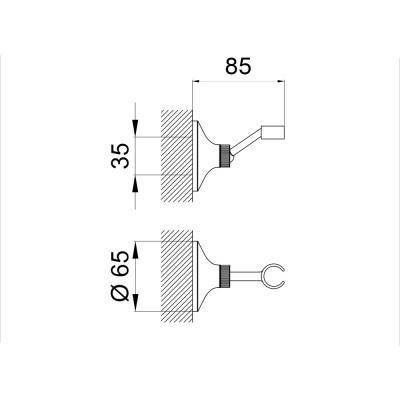 Будкрам купить Кронштейн для ручного душа Qtap Liberty ORO 111 Кронштейн для ручного душа Qtap Liberty ORO 111 4
