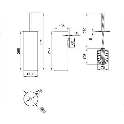 Будкрам купить Ершик для унитаза Qtap Liberty ORO 1150 Ершик для унитаза Qtap Liberty ORO 1150 4