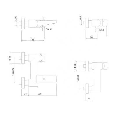 Будкрам купить Смеситель для ванны Bianchi Freedom VSCFRE2004046SKCRM Смеситель для ванны Bianchi Freedom VSCFRE2004046SKCRM 4