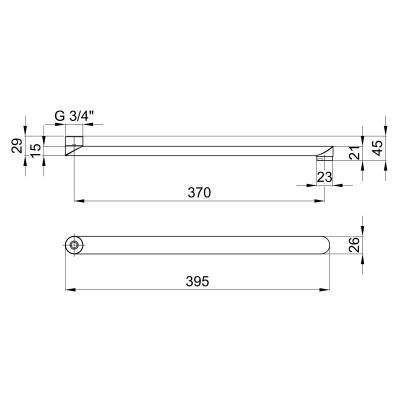Будкрам купити Вилив для ванни Lidz (CRM) 54 02 400 00 400 мм Вилив для ванни Lidz (CRM) 54 02 400 00 400 мм 3