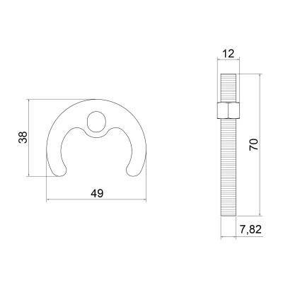 Будкрам купити Кріплення для змішувача Lidz (CRM) 56 00 010 00 з однією шпилькою Кріплення для змішувача Lidz (CRM) 56 00 010 00 з однією шпилькою 4