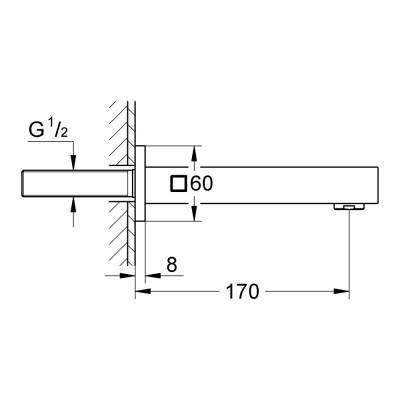 Будкрам купити Вилив для ванни Grohe Eurocube 13303000 Вилив для ванни Grohe Eurocube 13303000 4