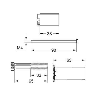 Будкрам купить Монтажный комплект Grohe 14048000 Монтажный комплект Grohe 14048000 4