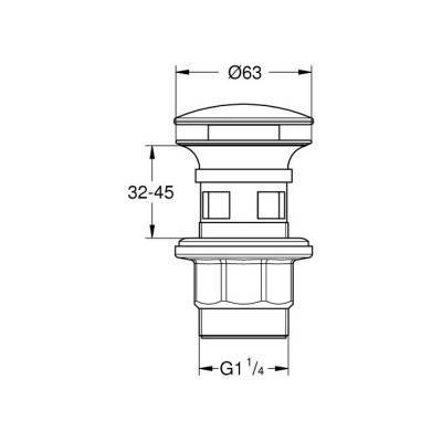 Будкрам купить Донный клапан Grohe 40824000 Донный клапан Grohe 40824000 4