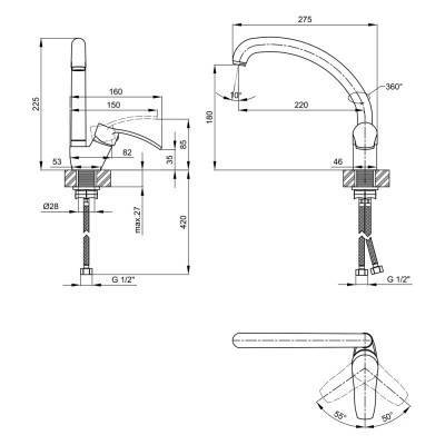 Будкрам купити Змішувач для кухні Lidz (WHI) 40 87 008F-3 Змішувач для кухні Lidz (WHI) 40 87 008F-3 4