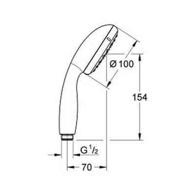 Будкрам купити Лійка для ручного душу Grohe New Tempesta 100 26161001 Лійка для ручного душу Grohe New Tempesta 100 26161001 4