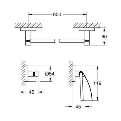Будкрам купить Набор аксессуаров Grohe Essentials 40775001 Набор аксессуаров Grohe Essentials 40775001 4