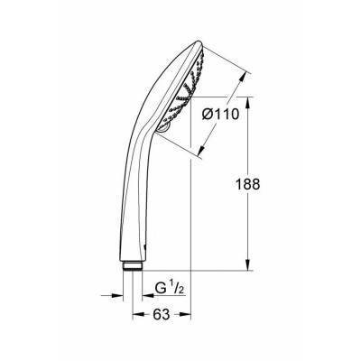 Будкрам купити Лійка для ручного душу Grohe Euphoria 110 Massage 26513000 Лійка для ручного душу Grohe Euphoria 110 Massage 26513000 4