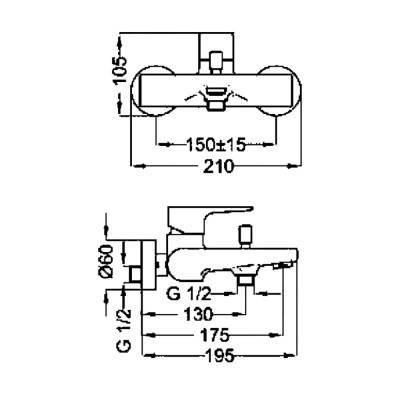 Будкрам купить Смеситель для ванны Bianchi Fly VSCFLY200407300CRM Смеситель для ванны Bianchi Fly VSCFLY200407300CRM 4
