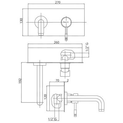 Будкрам купить Смеситель для раковины скрытого монтажа Bianchi Mody LVBMDY2027CRM Смеситель для раковины скрытого монтажа Bianchi Mody LVBMDY2027CRM 4