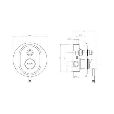 Будкрам купити Змішувач прихованого монтажу для душу Bianchi Mody INDMDY2010CRM на два споживачі Змішувач прихованого монтажу для душу Bianchi Mody INDMDY2010CRM на два споживачі 4