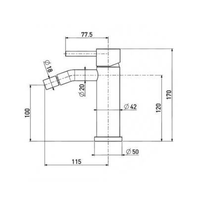 Будкрам купить Смеситель для биде Bianchi Steel BIDSTE2003CMINX Смеситель для биде Bianchi Steel BIDSTE2003CMINX 4