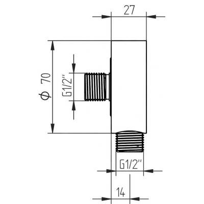 Будкрам купить Подключение для шланга Bianchi Steel PRASTE310000INX Подключение для шланга Bianchi Steel PRASTE310000INX 4