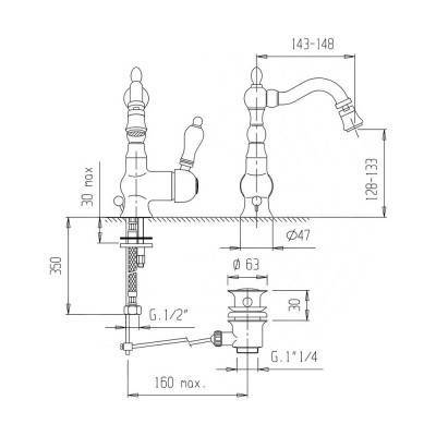 Будкрам купити Змішувач для біде Bianchi Europe BIDEUR1056IACRM Змішувач для біде Bianchi Europe BIDEUR1056IACRM 4