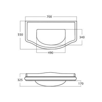 Будкрам купити Раковина Azzurra Victorian style JUB200B1M Раковина Azzurra Victorian style JUB200B1M 4