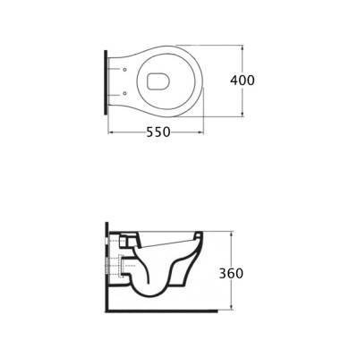 Будкрам купить Унитаз подвесной Azzurra Victorian style JUB100B1SOSK Унитаз подвесной Azzurra Victorian style JUB100B1SOSK 4