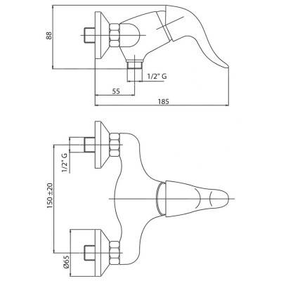 Будкрам купити Змішувач для душу Bianchi Europe ESDEUR200503600ORO Змішувач для душу Bianchi Europe ESDEUR200503600ORO 4