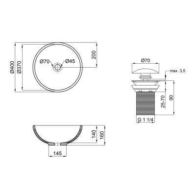 Будкрам купити Раковина-чаша Qtap Owl 400х400х155 White з донним клапаном QT1911K53W Раковина-чаша Qtap Owl 400х400х155 White з донним клапаном QT1911K53W 4