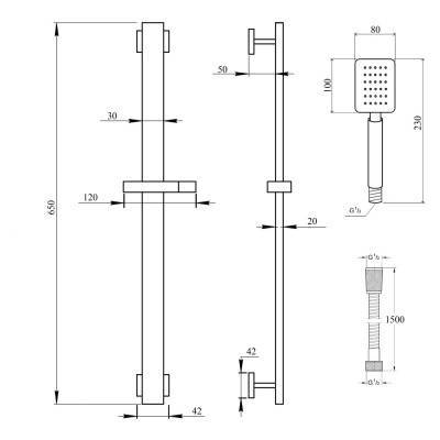 Будкрам купити Душовий гарнітур Imperial 323 Душовий гарнітур Imperial 323 4
