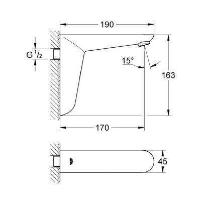 Будкрам купить Внешняя часть бесконтактного крана для раковины Grohe Euroeco Cosmopolitan E 36274000 Внешняя часть бесконтактного крана для раковины Grohe Euroeco Cosmopolitan E 36274000 4