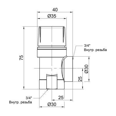 Будкрам купить Предохранительный клапан Icma 3/4" ВР 1,5 бар №241 Предохранительный клапан Icma 3/4" ВР 1,5 бар №241 3