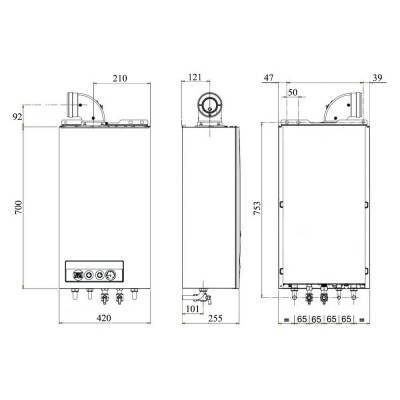 Будкрам купить Котел газовый Sime GO 25 BF 24 кВт двухконтурный Котел газовый Sime GO 25 BF 24 кВт двухконтурный 4