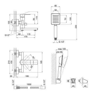 Будкрам купити Змішувач для ванни Lidz (NKS) 10 30 006-1 New Змішувач для ванни Lidz (NKS) 10 30 006-1 New 4