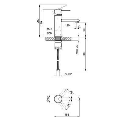 Будкрам купить Смеситель для раковины Lidz (NKS) 11 31 001F Смеситель для раковины Lidz (NKS) 11 31 001F 4