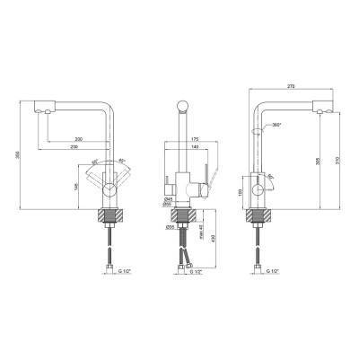 Будкрам купить Смеситель для кухни Qtap Form CRM 007F-2 с подключением к фильтру Смеситель для кухни Qtap Form CRM 007F-2 с подключением к фильтру 4