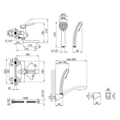 Будкрам купити Змішувач для ванни Qtap Inspai CRM 005BN Змішувач для ванни Qtap Inspai CRM 005BN 4