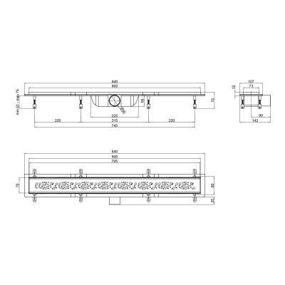 Будкрам купить Трап Qtap Dry FC304-800 линейный с сухим затвором и нержавеющей решеткой 800х73 Трап Qtap Dry FC304-800 линейный с сухим затвором и нержавеющей решеткой 800х73 4