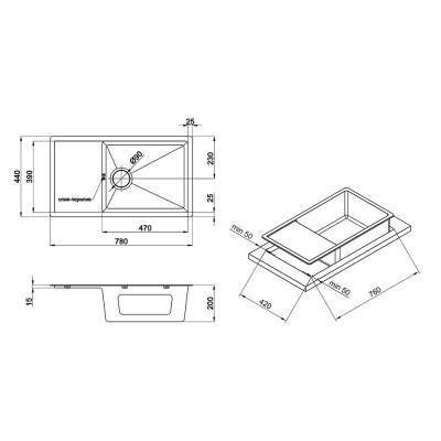 Будкрам купити Кухонна мийка Imperial Handmade D7844BR 3.0/1.2 мм (IMPD7844BRPVDH12) Кухонна мийка Imperial Handmade D7844BR 3.0/1.2 мм (IMPD7844BRPVDH12) 4