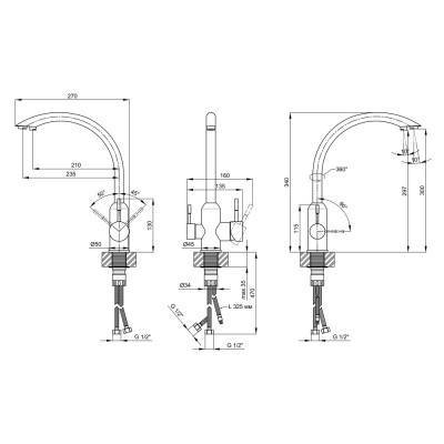 Будкрам купить Смеситель для кухни Lidz (NKS) 12 32 020F-9 с подключением к фильтру Смеситель для кухни Lidz (NKS) 12 32 020F-9 с подключением к фильтру 4
