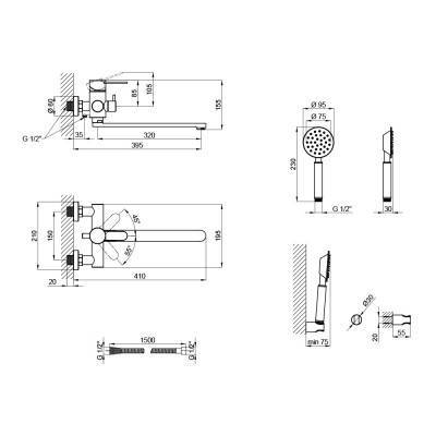 Будкрам купити Змішувач для ванни Lidz (NKS) 11 31 005-1 New Змішувач для ванни Lidz (NKS) 11 31 005-1 New 4