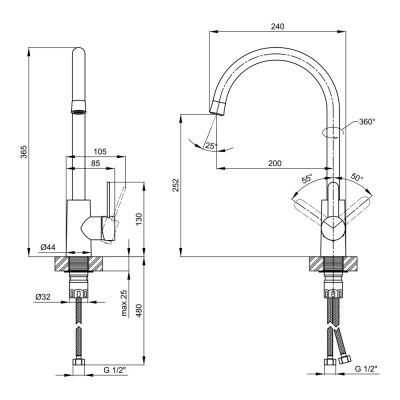 Будкрам купить Смеситель для кухни Lidz (NKS) 11 31 014F-8 Смеситель для кухни Lidz (NKS) 11 31 014F-8 4