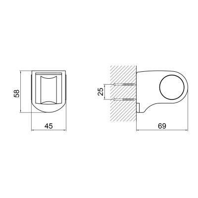 Будкрам купить Кронштейн для ручного душа Lidz (CRM) 49 00 110 00 Кронштейн для ручного душа Lidz (CRM) 49 00 110 00 3