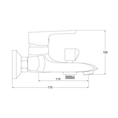 Будкрам купить Смеситель для ванны GF (CRM)S-12-006N Смеситель для ванны GF (CRM)S-12-006N 4