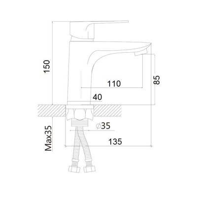 Будкрам купить Смеситель для раковины Brinex 31CW 001F Смеситель для раковины Brinex 31CW 001F 4