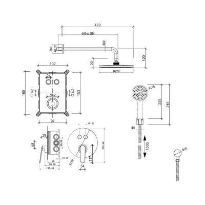 Будкрам купить Душевая система скрытого монтажа Qtap Inspai-Varius CRM V20940102 Душевая система скрытого монтажа Qtap Inspai-Varius CRM V20940102 4