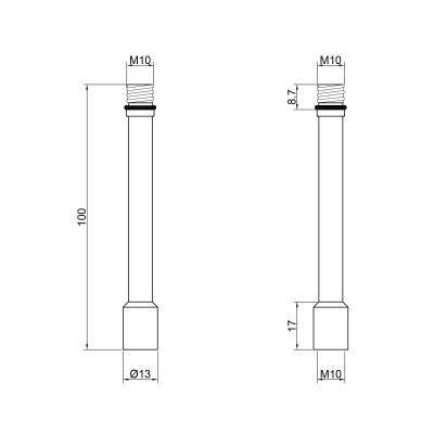 Будкрам купити Подовжувач для підведення води до змішувача Lidz (CRM) 46 00 001 10 100 мм Подовжувач для підведення води до змішувача Lidz (CRM) 46 00 001 10 100 мм 3