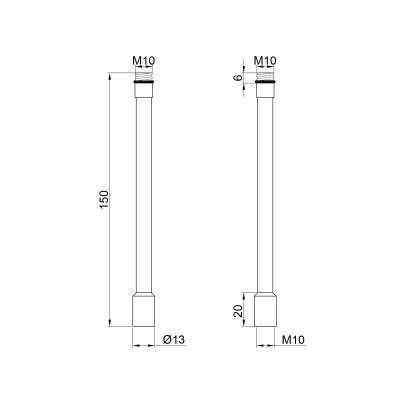 Будкрам купити Подовжувач для підведення води до змішувача Lidz (CRM) 46 00 001 15 150 мм Подовжувач для підведення води до змішувача Lidz (CRM) 46 00 001 15 150 мм 3