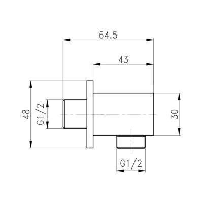 Будкрам купить Подключение для шланга Qtap CRM B130 Подключение для шланга Qtap CRM B130 4