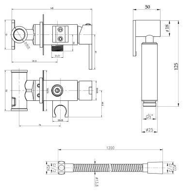 Будкрам купить Набор для гигиенического душа со смесителем Qtap Inspai-Varius CRM V00440201 Набор для гигиенического душа со смесителем Qtap Inspai-Varius CRM V00440201 4