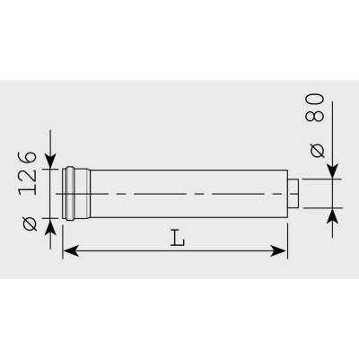 Будкрам купити Коаксіальний подовжувач Sime для конденсаційних котлів 80/125 1000 мм Коаксіальний подовжувач Sime для конденсаційних котлів 80/125 1000 мм 4