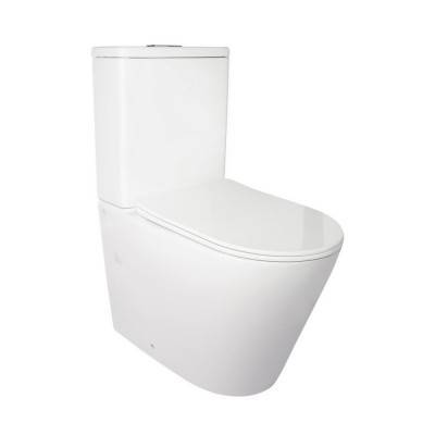 Будкрам купить Унитаз-компакт Qtap Stork безободковый с сиденьем Soft-close QT15222178W