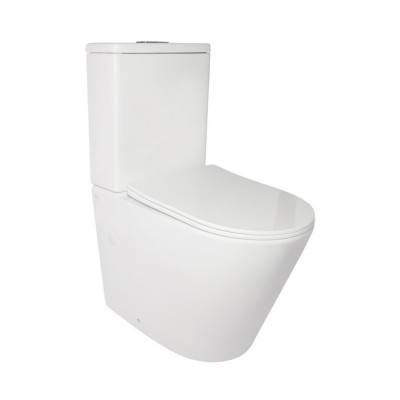 Будкрам купить Унитаз-компакт Qtap Stork безободковый с сиденьем Soft-close QT15222179W
