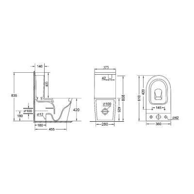 Будкрам купить Унитаз-компакт Qtap Stork безободковый с сиденьем Soft-close QT15222179W Унитаз-компакт Qtap Stork безободковый с сиденьем Soft-close QT15222179W 4