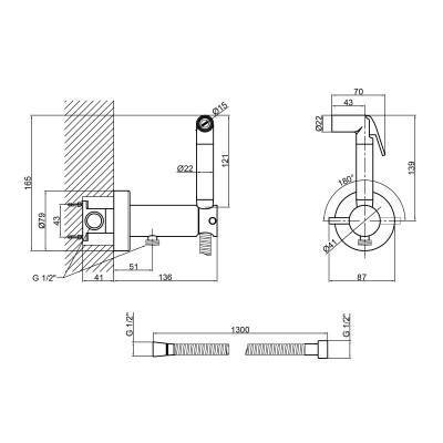 Будкрам купити Набір для гігієнічного душу із змішувачем Qtap Inspai-Varius CRM V00370101 Набір для гігієнічного душу із змішувачем Qtap Inspai-Varius CRM V00370101 4