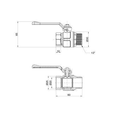 Будкрам купити Кран кульовий Icma 1/2" прямий №352 Кран кульовий Icma 1/2" прямий №352 4