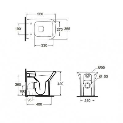 Будкрам купить Унитаз напольный Azzurra Prua PRU100CO1PPRU1800COF Унитаз напольный Azzurra Prua PRU100CO1PPRU1800COF 4